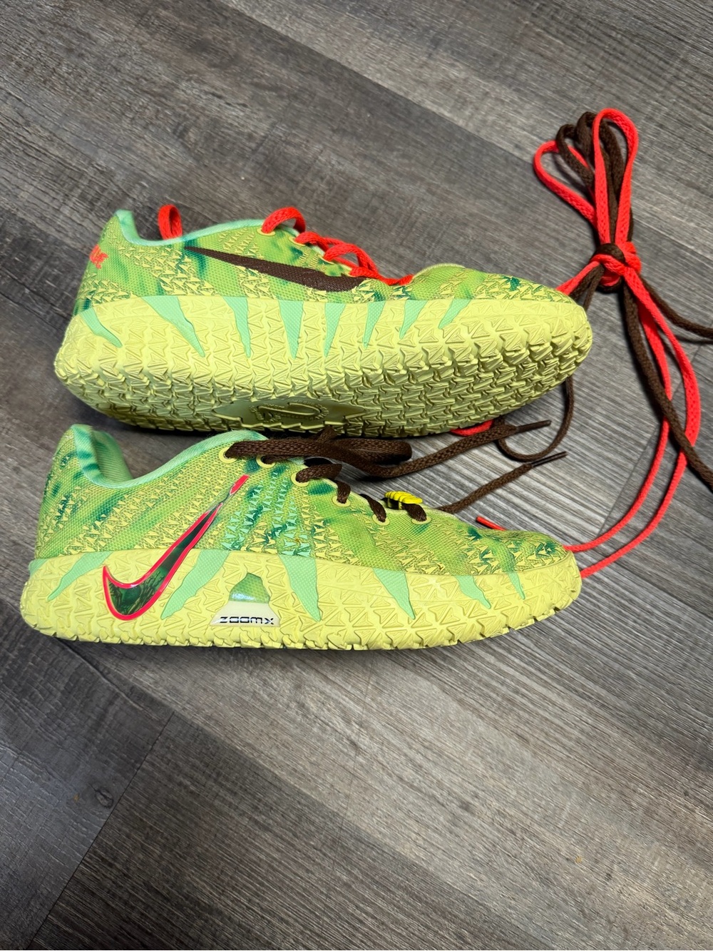 Nike Kids' Neon Green and Red ZoomX Sneakers